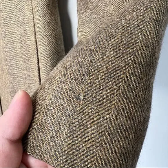 Shin Choi Herringbone Tan Spring Coat size 8 - Picture 5 of 7